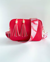 Load image into Gallery viewer, Vegan Leather Double Zip Crossbody Handbag

