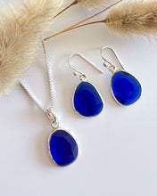 Load image into Gallery viewer, Sterling Silver And Royal Blue Crystal Set
