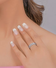 Load image into Gallery viewer, Clear Cubic Zirconia Baguette Ring
