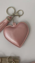 Load and play video in Gallery viewer, Pink Heart Tassel Key Ring- Bag Charm
