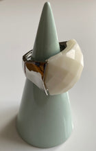 Load image into Gallery viewer, White Multifaceted Statement Ring
