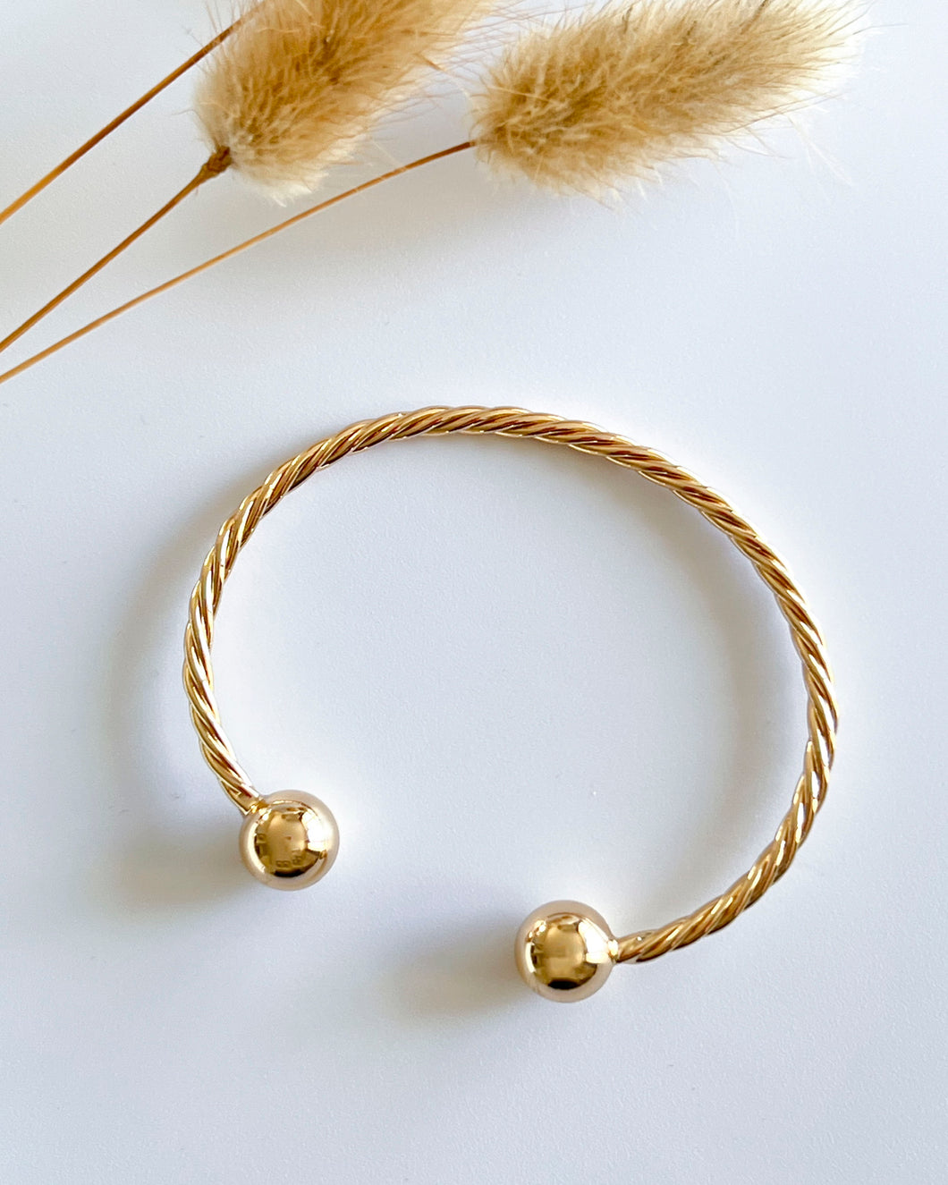 Gold Plated Torque Bangle
