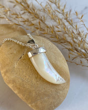 Load image into Gallery viewer, Mother of Pearl Tusk Pendant and Chain
