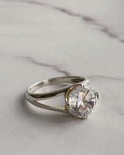 Load image into Gallery viewer, Large Round Cubic Zirconia Solitaire Ring
