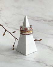 Load image into Gallery viewer, Meditation Ring with Red Stones
