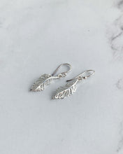 Load image into Gallery viewer, Small Open Leaf Drop Earrings

