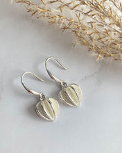 Load image into Gallery viewer, White Heart Drop Earrings
