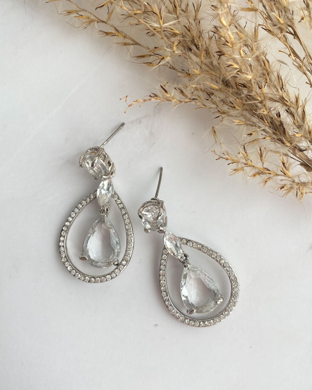 Sterling Silver and Swarovski Crystal Drop Earrings