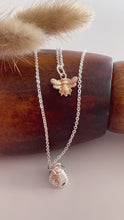 Load and play video in Gallery viewer, Silver Plated Layered Bee Necklace
